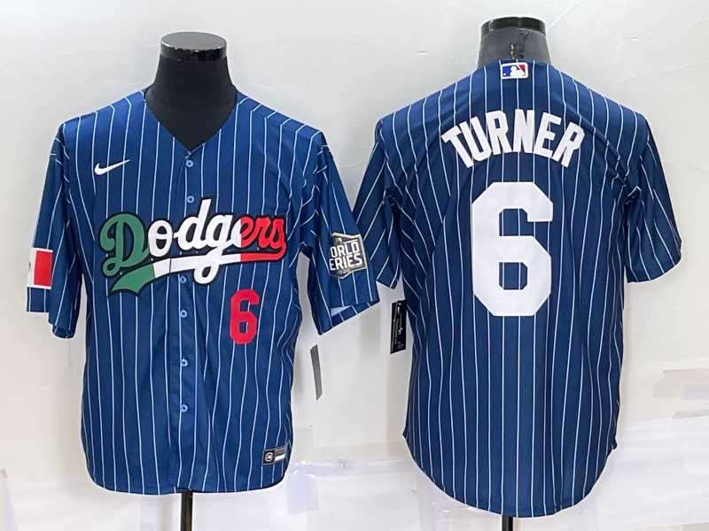 Los Angeles Dodgers #6 Trea Turner Number Navy Blue Pinstripe 2020 World Series Cool Base Nike Jersey,We sell and wholesale Los Angeles Dodgers #6 Trea Turner Number Navy Blue Pinstripe 2020 World Series Cool Base Nike Jersey on line form chian!